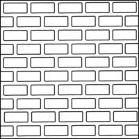Line art of brick wall seamless pattern for background, wallpaper, resources. Texture interior background line art. Set of graphics elements drawing for architecture and landscpae design vector