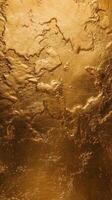 Golden texture background with map of the world photo