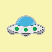 unidentified flying object UFO Ilustration vector