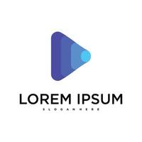 play button logo designs. vector