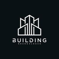 building logo design. Construction, apartment and architect vector