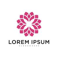 Unique luxury abstract flower logo design vector