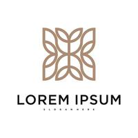 flower logo design template vector