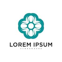 flower logo, design icon floral abstract vector