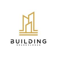building construction logo design template vector