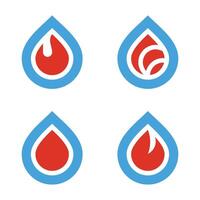 fire and oil gas energy logo design concept is modern and simple in style vector