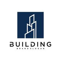 Simple building and construction logo design. Construction, apartment and architect symbol vector