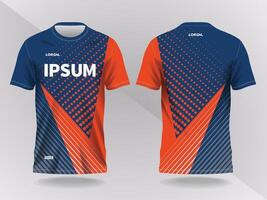 blue orange abstract background and pattern for sport jersey design and mockup vector