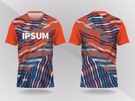abstract orange and blue background and pattern for sport jersey design and mockup vector