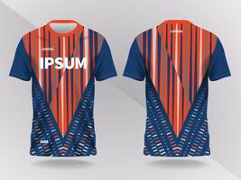 orange blue abstract background and pattern for sport jersey design and mockup vector