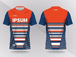simple orange and blue abstract background and pattern for sport jersey design and mockup vector