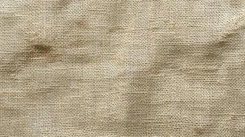 Beige linen fabric texture background photo