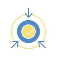 Implementation icon colors vector