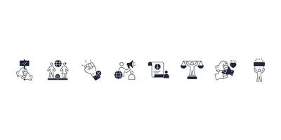 Activism icon. Editable stroke.linear style sign for use web design,logo.Symbol vector
