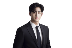 Handsome businessman isolate on transparent background png