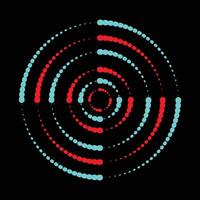 a circular pattern with red and blue dots vector