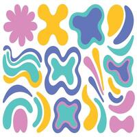 a set of colorful abstract shapes and shapes vector