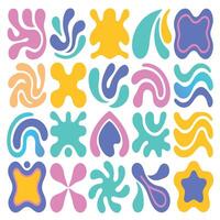 a set of colorful abstract shapes vector