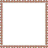 Heart square empty frame. Heart, love, romance or valentine's day red heart. Empty space for your text vector