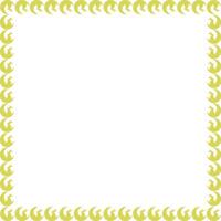 Cute spring Easter bunnies empty frame. Simple border of a rabbit sitting on the moon. Baby shower design vector