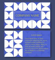 Minimal abstract business card template. Modern corporate stationery id layout with geometric shapes vector
