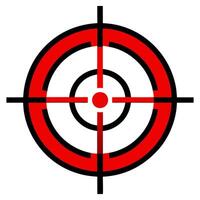 Flat Crosshair Symbol for Targeting and UI Elements vector