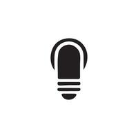 light bulb icon silhouette design on white background vector