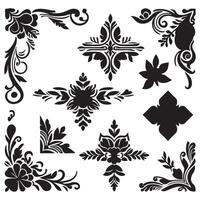 set of decorative elements design on a white background vector