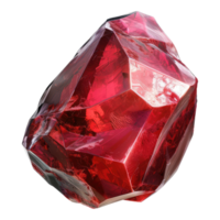 A red gemstone on transparent background png