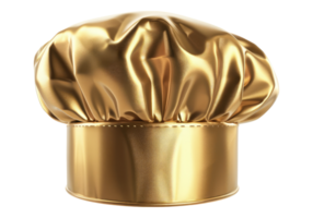Golden chef hat isolated on transparent background png
