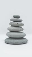 A stack of stones on a white background photo
