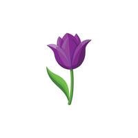 A delicate and artistic tulip that evokes serenity and charm vector