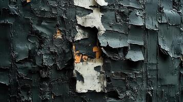 A close up of a black painted wall photo