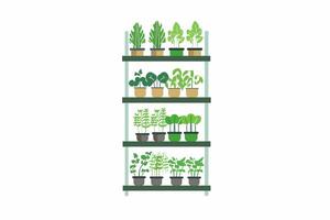 Vertical farming hydroponics line isolated vector