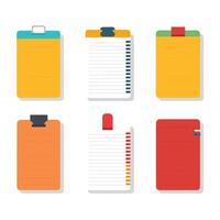 Notepad set isolated vector