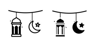 Ramadan icon set. for mobile concept and web design on white background vector