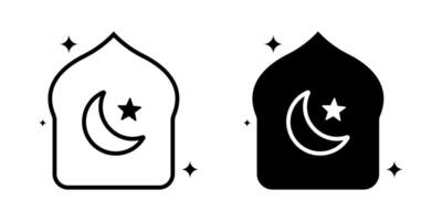 Ramadan icon set.for mobile concept and web design on white background vector