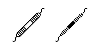 Dental Scaler icon set.for mobile concept and web design on white background vector