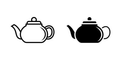 Teapot icon set. icon. for mobile concept and web design on white background vector