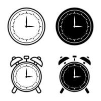 Clock icon set. for mobile concept and web design on white background vector
