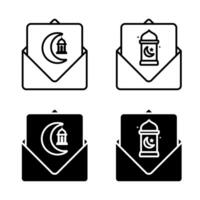 Email icon set. for mobile concept and web design on white background vector