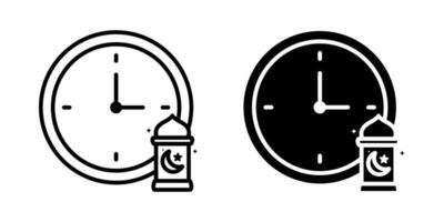 Clock icon set.for mobile concept and web design on white background vector