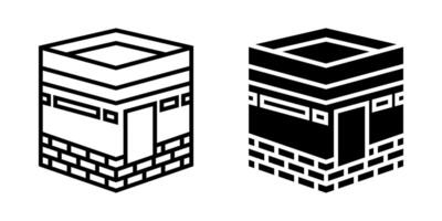 Kaaba icon set. for mobile concept and web design on white background vector