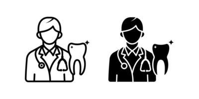 Dentist icon set.for mobile concept and web design on white background vector