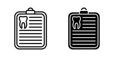Dental Report icon set. for mobile concept and web design on white background vector