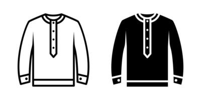 Clothes icon set. for mobile concept and web design on white background vector
