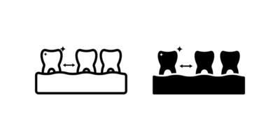 Missing Tooth icon set. for mobile concept and web design on white background vector