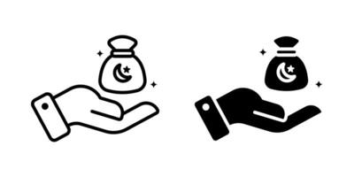 Zakat icon set. for mobile concept and web design on white background vector