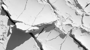 Cracked white surface texture background photo