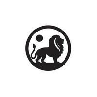 lion icon black islolated on white background vector